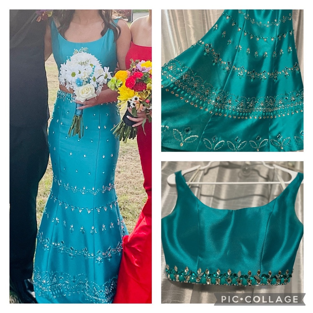 Turquoise/Teal   *Beautiful Prom Gown  *Photographs amazing   *Worn once